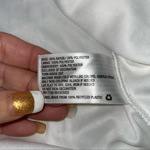 Xhilaration NWT! White/Red Embroidered Long Sleeve Babydoll Dress Size XXL - Picture 9 of 14